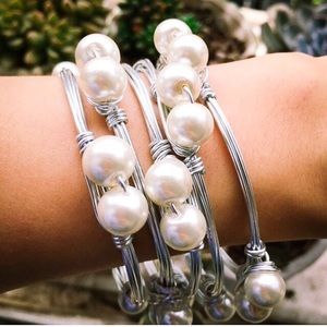 Pearl Bangle Bracelet